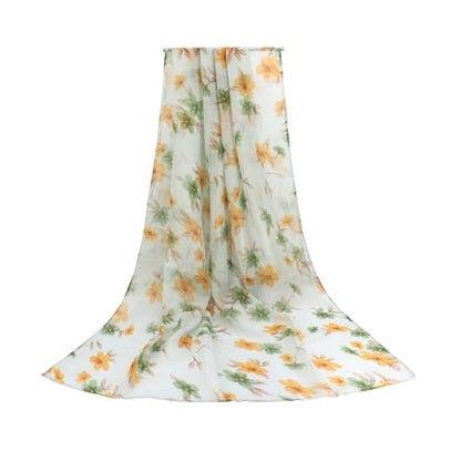 vimate Lightweight Scarf for Women Fashion Head Cover Hijab Cotton Voile Scarf Shawl Wrap for Spring Fall Winter Season - color: D1#.style 38