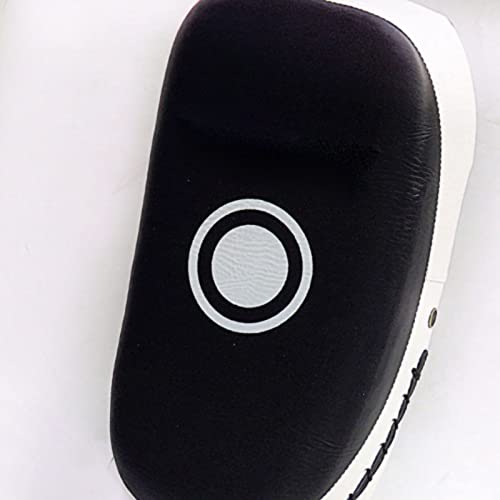GLOGLOW Boxing Strike Pad for Training, High Density Sponge and PVC Leather, Multifunction Protective Strike Pad for Kickboxing Users - color: White Stripe