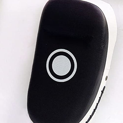 GLOGLOW Boxing Strike Pad for Training, High Density Sponge and PVC Leather, Multifunction Protective Strike Pad for Kickboxing Users - color: White Stripe
