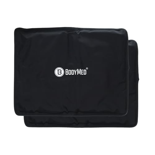 BodyMed Reusable Gel Ice Pack Cold Compress (2-Pack) for Back, Shoulder, Neck, & Knee - Professional Grade Cold Therapy for Injuries, Aches, Swelling, Bruises, Sprains - 14 in. x 11 in. (Standard) - size: 14 in × 11 in (Standard) (Pack of 2)