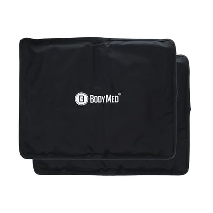 BodyMed Reusable Gel Ice Pack Cold Compress (2-Pack) for Back, Shoulder, Neck, & Knee - Professional Grade Cold Therapy for Injuries, Aches, Swelling, Bruises, Sprains - 14 in. x 11 in. (Standard) - size: 14 in × 11 in (Standard) (Pack of 2)