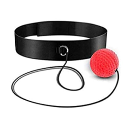 Boxing Ball Headband Set PU Rubber Punching Boxing Ball Adjustable Headband Fitness Hand Eye Coordination Speed Training for Adults Kids Home Gym