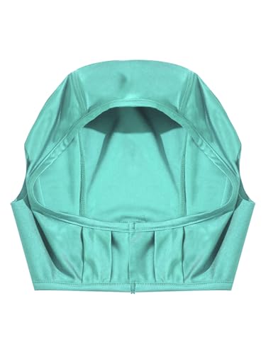 Aislor Wrestling Hair Cover Cap Wrestler Headgear for BJJ, MMA Grappling and Training, Long Hair Net Slicker - color: Light Green