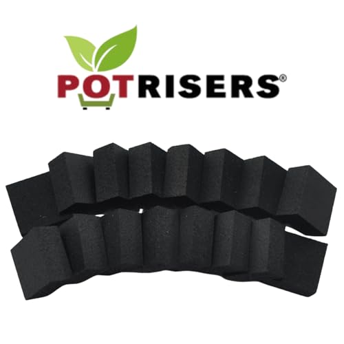 16 Pack Standard 1" Wide x 1/2" Tall | Invisible Pot Feet & Plant Risers | Drainage & Airflow for Planters, Pots, Garden Decor | Patios, Decks, Gardens