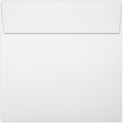 LUXPaper Square Invitation Envelopes | Peel & Press | 5 3/4" x 5 3/4" | White | 100% Recycled | 80lb. Text | 50 Qty - color: White, size: 5 3/4 x 5 3/4 inches
