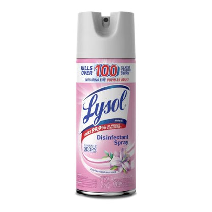 Lysol Disinfectant Spray, Household Cleaning Supplies, Disinfecting Multi-Purpose Room Spray, Antibacterial Sanitizer, Deodorizer, Kills Hantavirus, Early Morning Breeze, 12.5 Fl Oz