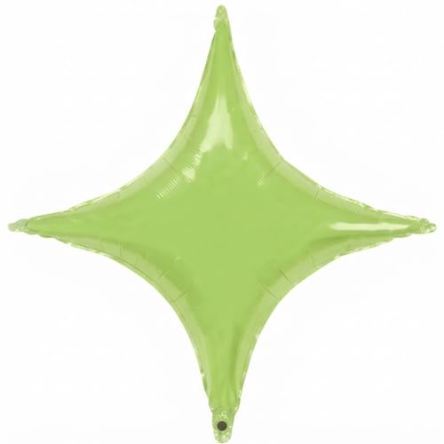 PMU 40 Inch Lime Green Starpoint Mylar Balloon – Giant Foil Party Decoration for Birthday, Celebration, Event Décor & Balloon Display - color: Lime Green Starpoint, size: Pkg of 1