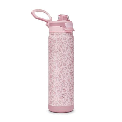 ZULU Powerfill Pro 24oz Stainless Steel Water Bottle - You're Wild Flower - color: Primrose Pink, style: 24oz