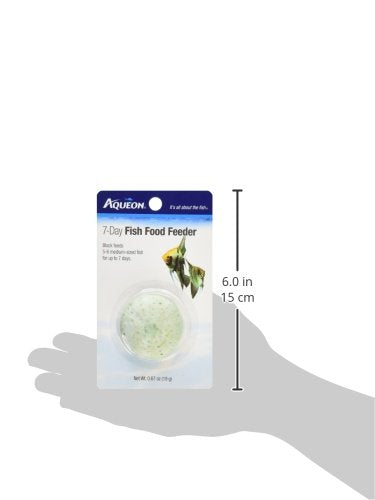 Aqueon Vacation Fish Feeder, Fish Food, 3 Day - 4 Pack | Vacation fish food, slowly dissolves to release pellets; one block feeds 5-6 medium-sized fish for up to 3 days - size: 0.67 Ounce (Pack of 1)