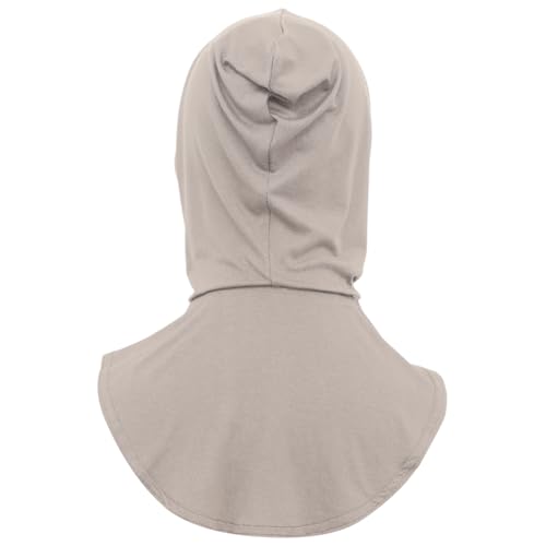 dPois Plain Ready To Wear Amira Hijab for Women Soft Muslim One Piece Instant Hijab Headscarf for Daily Wear - color: Coco Color