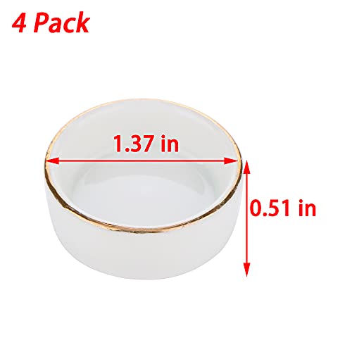 DQITJ Pet Feeder, 6 Pcs Ceramic Water Bowl for Hermit Crab, Small Size, Non-Porous, Anti-Turnover, Suitable for Multiple Pets