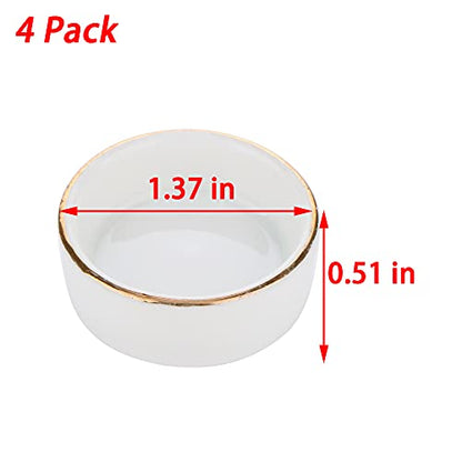 DQITJ Pet Feeder, 6 Pcs Ceramic Water Bowl for Hermit Crab, Small Size, Non-Porous, Anti-Turnover, Suitable for Multiple Pets