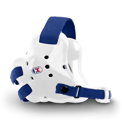 Cliff Keen Fusion Wrestling Headgear - color: White / Navy Blue