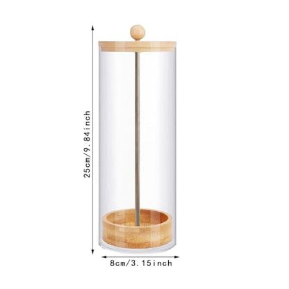 Baoblaze Transparent Small Fish Tank Straw Organizer Vase for Office Table Home Decor Plants and Reusable Counter Makeup Brush Holder