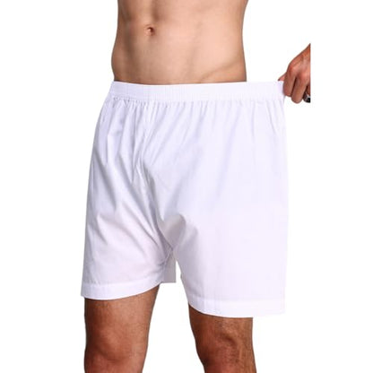 JIAHG Muslim Arab Men’s Thobe Underwear White Shorts for Middle East Islamic Dubai Prayers Loose Pajama Shorts - size: Large