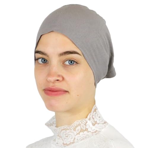 Modefa Islamic Women's Non-Slip Cotton Hijab Bonnet Cap Underscarf - color: Light Grey