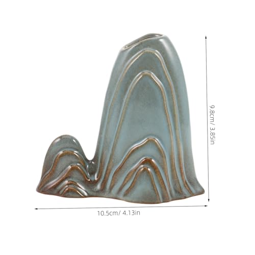 Cabilock Ceramic Miniature Mountain Ornament - Zen Garden Accessories Fish Tank Landscape Bonsai Decor - Paint Brush Rest Stand - Calligraphy Brush Holder