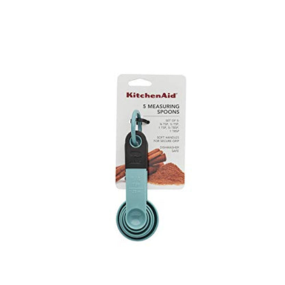 KitchenAid Measuring Spoons, Set Of 5, Aqua Sky (Pack of 12) - size: Set Of 5 (Pack of 12)