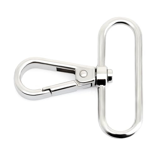 CRAFTMEMORE Snap Hook Swivel Push Gate Lobster Clasps Fashion Clips Purse Making FS10 Pack of 10 (Silver, 2 Inches) - color: Silver, size: 2 Inches