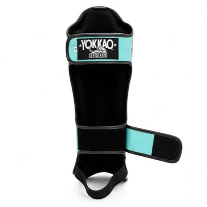 YOKKAO Microfiber Shin Guards - A-Grade Thai Microfiber | Multi-Layer Foam | Single-Shell Wrap | Produced at YOKKAO Factory, Thailand | S-L - color: Tiffany Flame, size: Medium