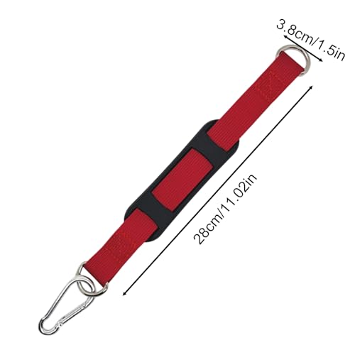Tree Swing Hanging Strap – Hammock Mounting Belt, Strong Boxing Bag Hook | Noise Free Anti Slide Padding with Secure Build for Outdoor Indoor Fitness Use - color: Red