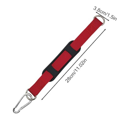Tree Swing Hanging Strap – Hammock Mounting Belt, Strong Boxing Bag Hook | Noise Free Anti Slide Padding with Secure Build for Outdoor Indoor Fitness Use - color: Red