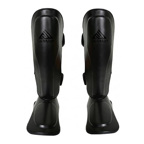 MMA Shin Guards for Men & Women | Lightweight Kickboxing Shin Pads with Foot Protection | Muay Thai, Sparring, Martial Arts & MMA Training Gear