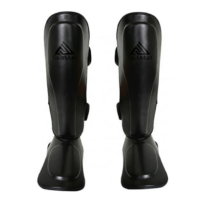 MMA Shin Guards for Men & Women | Lightweight Kickboxing Shin Pads with Foot Protection | Muay Thai, Sparring, Martial Arts & MMA Training Gear
