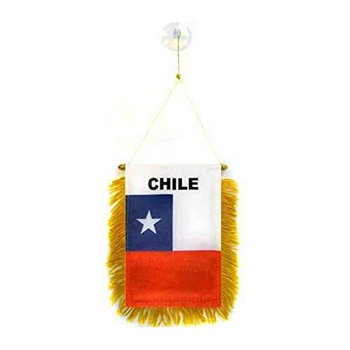 AZ FLAG Chile Car Flag 4x6 in Chilean 100D Polyester Suction Cup - color: Chile
