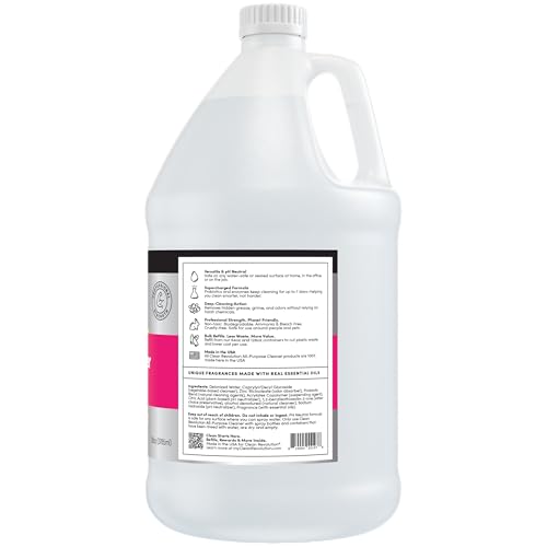 Clean Revolution SuperCharged All Purpose Cleaner Refill with Smart Probiotic + Enzyme Complex, Multi-Surface Kitchen Bathroom & Floor Cleaner, Dreamy Citrus, 128 Fl Oz - size: 128 Fl Oz (Pack of 1)