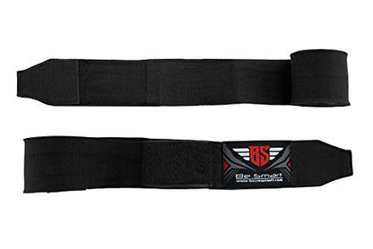 Boxing Hand Wraps 180" Wrist Bandages Fist Inner Gloves MMA,UFC, Muay Thai Pair - color: Black, size: 4.5m