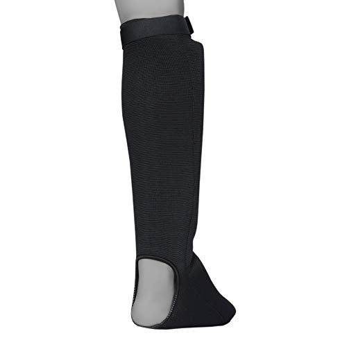 UFG Ultimate - Cloth Shin Instep Guard - Karate MMA Boxing Muay Thai Training Protection - color: Black, size: CH