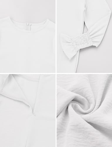 IWEMEK Kids Muslim Dress for Girls Islamic Prayer Abaya Dress with Hijab Jibab 2 Piece Eid Ramadan Dubai Outfits Kaftan Robe - color: White, size: 3-4T