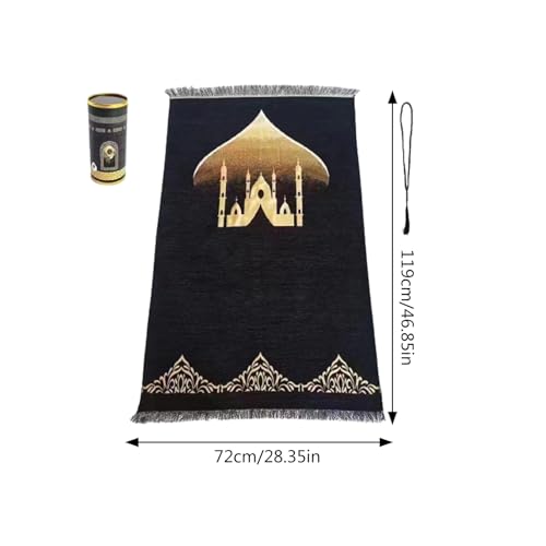 Islamic Mat Prayer Mat Lightweight Convenient with Rosary Beads for Muslims Islamic Travel Portable Praying Blanket Islamic Prayer Easy to Carry - color: B