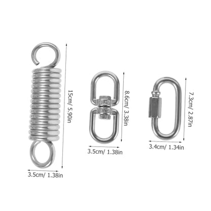 1Set Hammock Chair Spring Set Heavy Duty Metal Swing Springs for Hanging Chairs Porch Swings and Outdoor Use Suitable for Yoga Relaxation and More