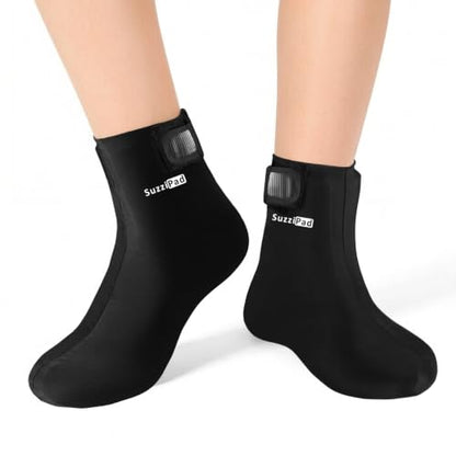 SuzziPad Cold Therapy Socks, Adjustable Ankle Ice Pack Wrap for Chemo, L | Burning Relief Reusable Foot Ice Pack Wrap for Plantar Fasciitis, Arthritis, Achilles Tendonitis, Swelling, Tired & Achy Feet - size: L