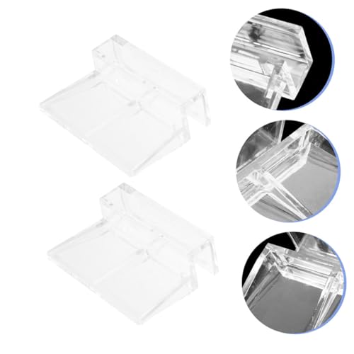 Toddmomy 12Pcs Aquarium Lid Clips Clear Acrylic Fish Tank Support Holders Durable Material Secure Fit for Glass Covers Prevent Slipping and Ensure Fish Safety