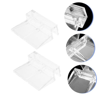 Toddmomy 12Pcs Aquarium Lid Clips Clear Acrylic Fish Tank Support Holders Durable Material Secure Fit for Glass Covers Prevent Slipping and Ensure Fish Safety