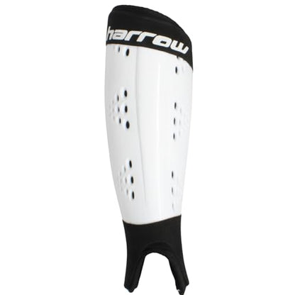 Harrow Probot Shin Guards White | High-Impact Protection for Field Hockey, Lacrosse & Ice Hockey | Lightweight, Breathable, & Durable Design | Available in Small, Medium, Large