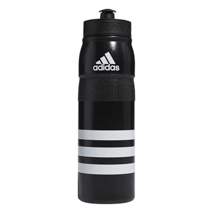 adidas 750 ML (28 oz) Stadium Refillable Plastic Sport Water Bottle - color: Black/White