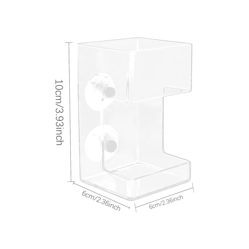 Betta Fish Feeding Tube - Clear Aquarium Feeder, Shrimp Feeder with Suction Cup | Transparent Fish Feeding Dish, Transparent Fish Feeder, Manual Betta Feeder, Fish Tank Feeding Tool for Aquatic Pets - size: square