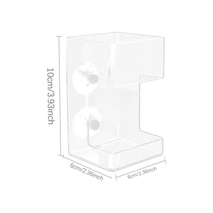Betta Fish Feeding Tube - Clear Aquarium Feeder, Shrimp Feeder with Suction Cup | Transparent Fish Feeding Dish, Transparent Fish Feeder, Manual Betta Feeder, Fish Tank Feeding Tool for Aquatic Pets - size: square
