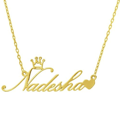 10K/14K/18K Solid Gold Name Plate Necklace,Real Gold Customized Name Necklace with Birthstone for Women,Personalized 1-4 Nameplates Necklaces Birthday for Her Girls - color: Style 3