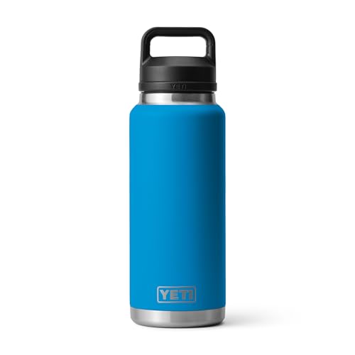 YETI Rambler 36 oz Bottle, Vacuum Insulated, Leakproof, Stainless Steel with Chug Cap - color: Big Wave Blue