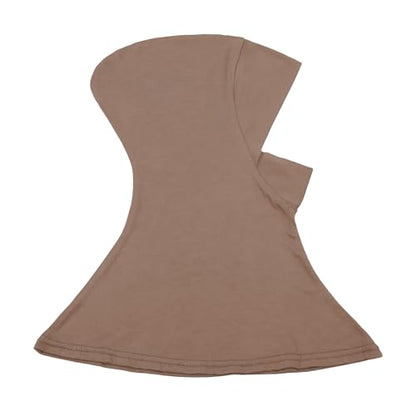 Solid Women Muslin Head Scarf Plain Under Scarf Turban Cap Flexible Viscose Neck Collar Bonnet Chic Wear For Gym Ramadan - color: Khaki