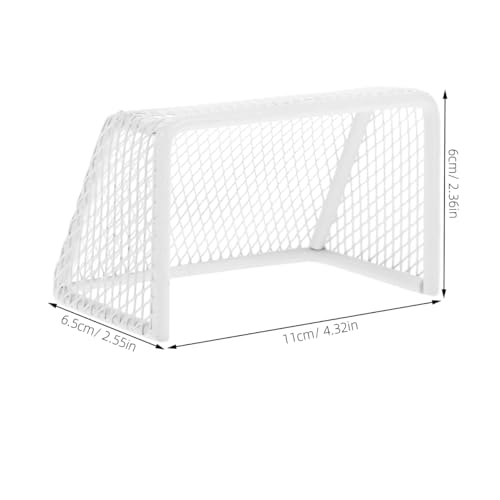 TOYANDONA Miniature Soccer Goal for Dollhouse Convenient Portable Sports Equipment Motor Skills Realistic Design for Indoor Play and Fish Tank Games