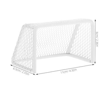 TOYANDONA Miniature Soccer Goal for Dollhouse Convenient Portable Sports Equipment Motor Skills Realistic Design for Indoor Play and Fish Tank Games
