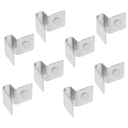 balacoo 8Pcs Stainless Steel Aquarium Lid Clips Glass Cover Support Brackets for Rimless Fish Tanks No Tool Installation Durable Design Compatibility