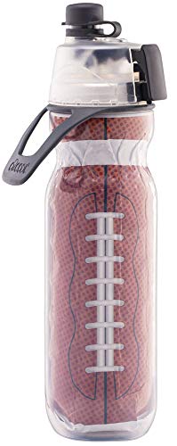 O2COOL Mist N Sip 20 oz Misting Reusable Sports Water Bottle Football | Yes - color: Football, style: 1 Pack