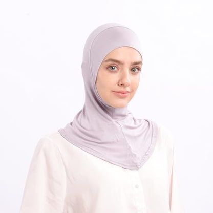 Modal Jersey Muslim Amira Instant Hijab Scarf for Women Jersey Hijab Undercaps - color: Grey